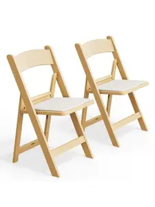 Resin Folding Chairs with Cushion, Foldable Plastic Chair with Comfortable Padded Seats, Perfect for Event Party Indoor Outdoor