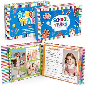 School Memory Book Scrapbook for , Photo Album with Keepsake Pocket from  to 12th Grade, Record School Days &  Memories & Pictures