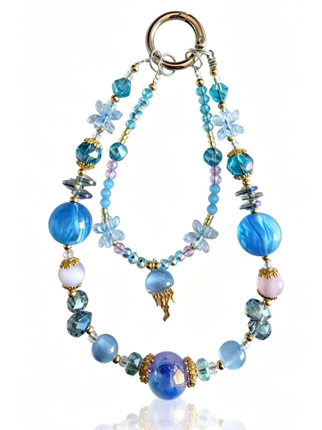 Siren Funny Phone Chain Handmade Phone Accessory with Stylish Aluminum & Durable Nylon, 25cm Length, Universal Fit for All Phones, Perfect for Daily & Travel Use