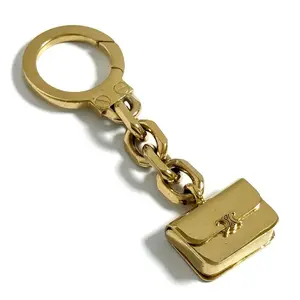 Pre-owned Celine Brass Small Leather Goods Triomphe bag charm keyring