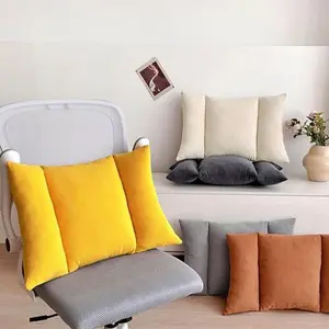 Soft Solid Color Lumbar Support Pillow Comfortable Polyester Waist Cushion For Office Chair Car Home Sofa pad