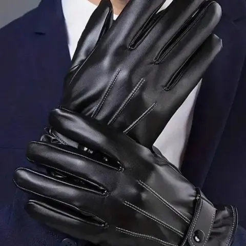 Men's Fashion Faux Leather Touchscreen Gloves, Winter Warm Windproof Design, Ideal for Sports Cycling Daily Wear, Perfect Gift Choice, Thermal Insulated Gloves, Gloves For Cold Weather