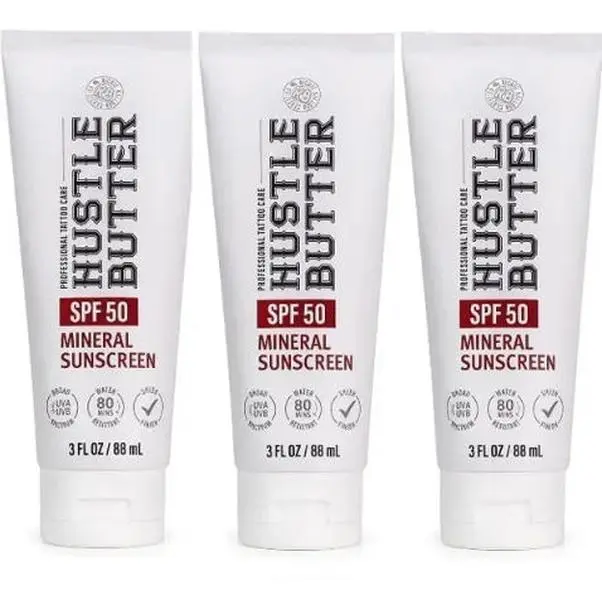 2PCS Hustle Butter SPF 50 Sunscreen | Mineral Lotion, TSA-Friendly Travel Essential