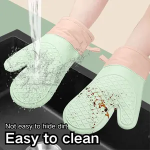 Soft Silicone Oven Mitt, Oven Mitts, Heat Resistant Featuring Non-Slip Cooking Mittens Perfect for BBQ, Baking and Kitchen bakeware sets Silicone Oven Mitts Nonslip Grip Microwave Safe Mitts for Safe Cooking, SummerEssentials