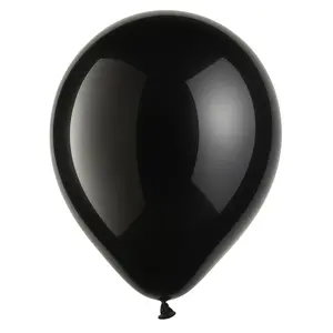 Elegant Black Latex Balloons - 15 Pack