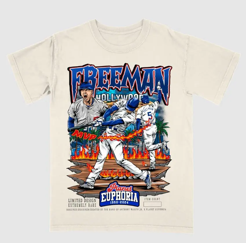 Youth and Adult Freddie Freeman V2 Planet Euphoria Shirt, 90s Graphic Tees, Graphic Tee, Kids Clothing, Youth Clothing, Boys Clothing