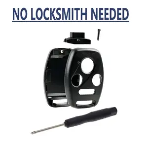 4 Button Remote Key Shell Case + Screwdriver Compatible with Honda Diy Repair Kit