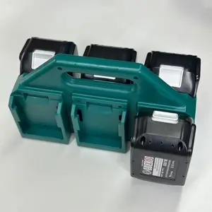 Battery Organizer Handheld Rack for Makita 14v/18v Batteries, Durable PC Material Design, Portable Tool Storage for Workshop & Vehicle Repair, Tool Holder