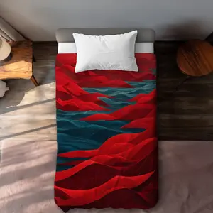 MWW C1DCTXLWLGX6DX Red Sea Twin Size Extra Long Duvet Cover - Elegant Home Decor for Cozy Bedrooms
