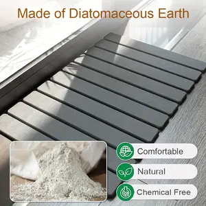 Folding floor mat, diatomite bath mat, quick-drying shower mat, non-slip bathtub mat, kitchen counter drying mat.