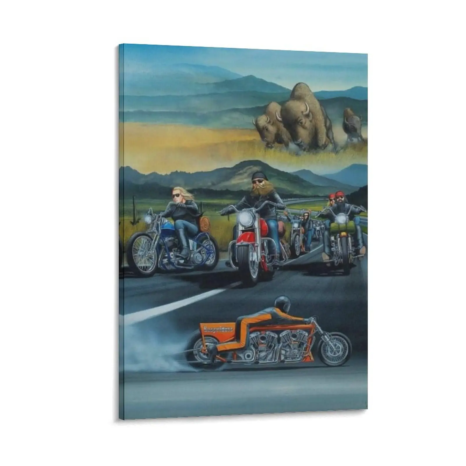 Motorcycle Rider Poster David Mann Picture Print 31 Canvas Poster Bedroom Decor Sports Landscape Office Room Decor Gift Frames Wall Ornaments Artistic