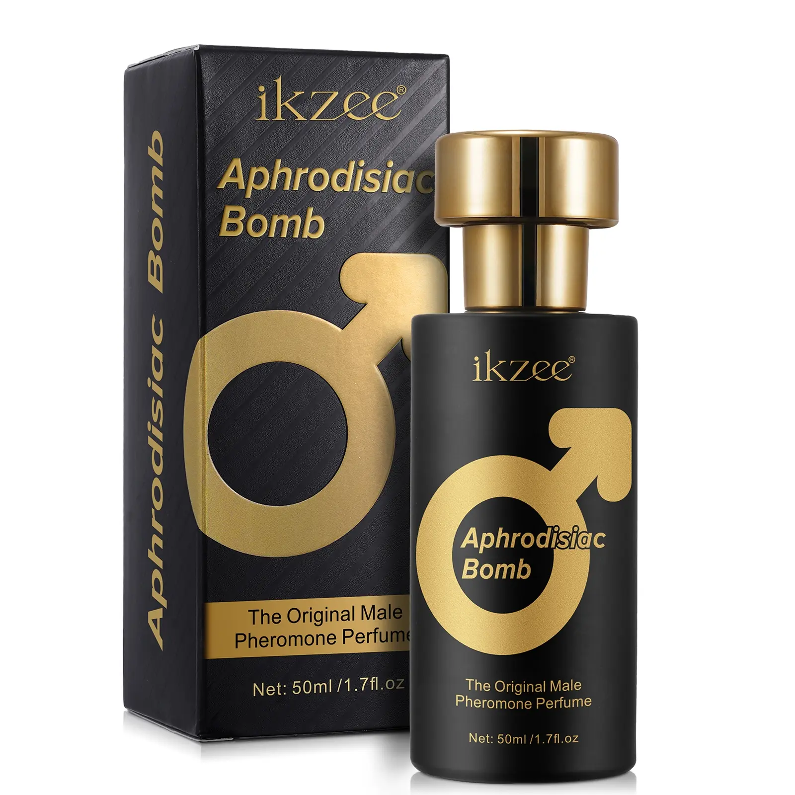 Ikzee Feromon Men's Perfume 50ML, Aphrodisiac Perfume, Original Male Pheromone Scented Cologne, Signature Aroma, Highly Fragrant, Suitable for Daily Use, Long-Lasting Fragrance