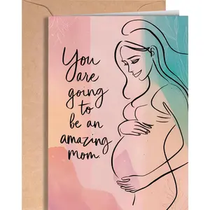 Baby Shower Card - Congratulations on Pregnancy Announcement for Baby Boy, Girl, Gender Neutral - New Mum - Welcome Babies Card for Parents to be - Congrats Expecting Mom - Amazing Mom