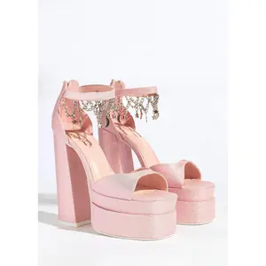 Sophia Pink Glitter Heel