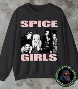 Spice Girls Music Band Sweatshirt, Retro Graphic Crewneck Sweatshirt