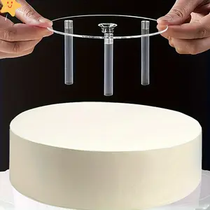 1 Set of 16pcs, Cake Layer Rack, Supporting 4 Detachable Cake Boards of 3.54/4.72/6.3/7.87 inch, with 12 Cake Sticks, Suitable for Cake Layering And Stacking at Birthday Parties, Wedding Decorations, Halloween And Christmas Events