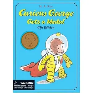 USED Book - Curious George Gets a Medal: Gift Edition by H. A. Rey (Hardcover) - english