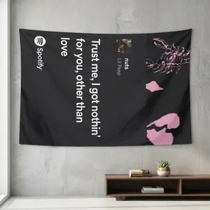 Lil Peep Rapper Tapestry, Music Album Cover Art Flag, Aesthetic Room Decor for Living Room, Bedroom, College Dorm & Party