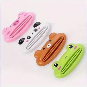 1PC, toothpaste dispenser, Modern bathroom accessories, plastic cartoon animal-shaped toothpaste and facial cleanser holder, toothpaste and cleanser squeezer, bathroom accessories