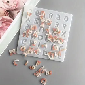 Small 26 Capital Letters Resin Silicone Mold Letter Epoxy Mold DIY Jewelry Making Accessories Digital Keychain Mold