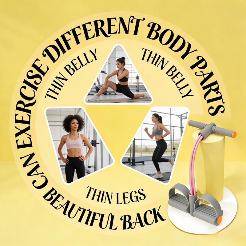 Manual Tension Training Pedal Resistance Band, Eco-Friendly Natural Latex Yoga Stretching Band, Multifunctional Adjustable Elastic Band for Home Gym Arm & Waist and Abdomen Training, Exercise Equipment, Suitable for Both Men and Women