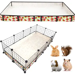 Guinea Pig Cage Liner,Washable  Oxford Cloth Cage Liners for Small ,Hamster Chinchilla Hedgehog  and Other Small  Not Include Cage (24x48 inches)