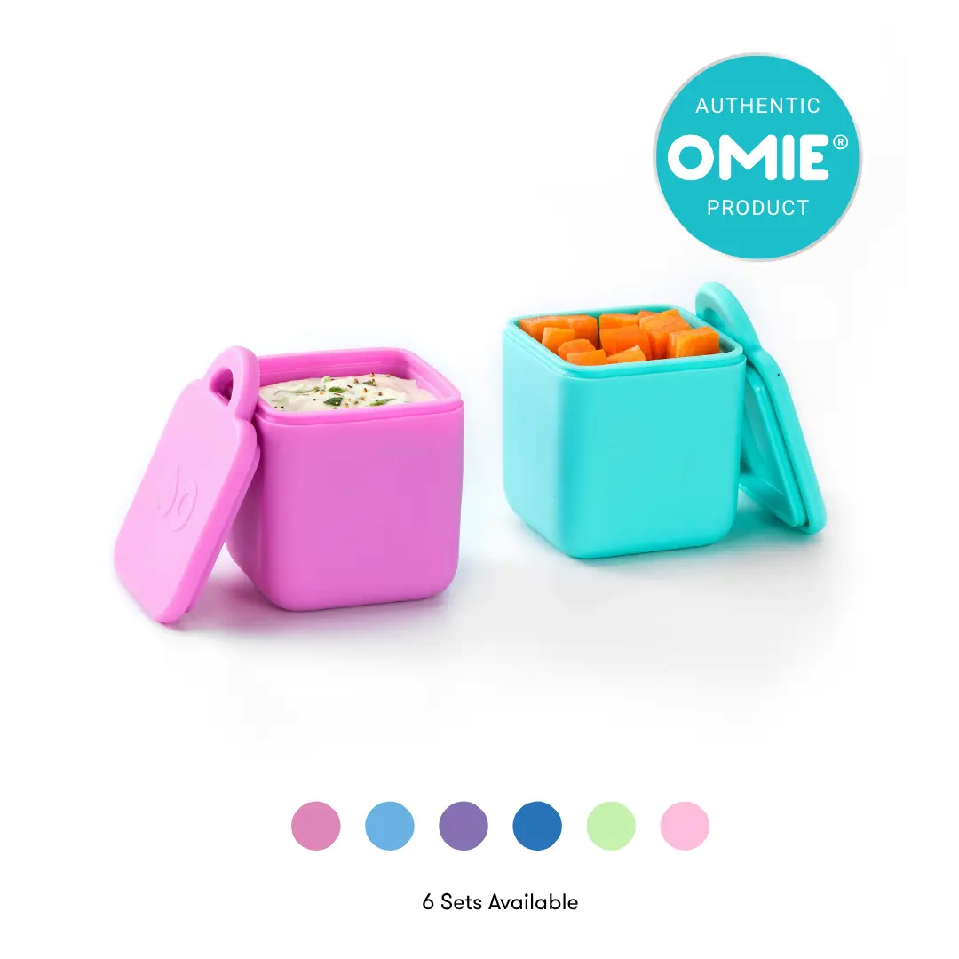 OmieDip® 2-Pack - 3.2 oz Leakproof Silicone Containers for OmieBox® - TTS