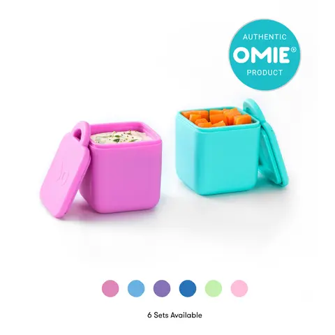 OmieDip® 2-Pack - 3.2 oz Leakproof Silicone Containers for OmieBox® - TTS