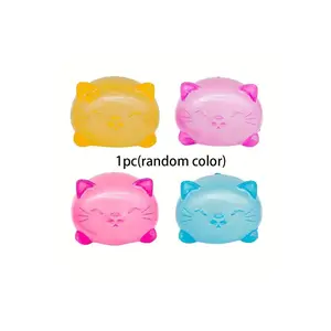 Cute Cat Stress Ball Set, Kids Party Gift Pack, Slow Bounce Tpr Plastic Toy, Perfect Classroom Reward, Birthday & Holiday Gift, Play