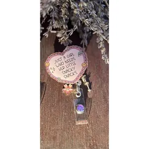 Snacky Snacks Badge Reel – Cute Heart Nurse ID Holder