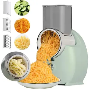 Electric Cheese Grater for Block Cheese,Electric Grater for Home Use,3 Changeable Blades Salad Shooter Electric Slicer/Shredder for Vegetable Fruit Nuts