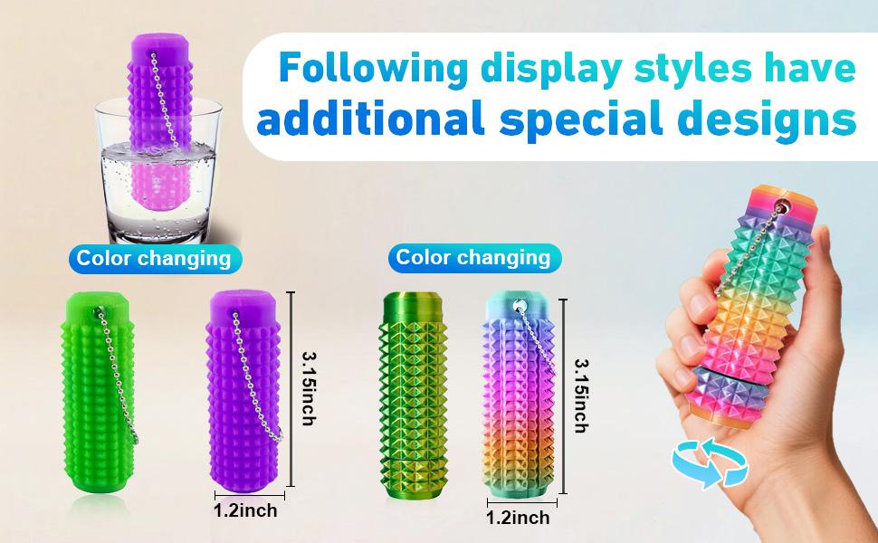 Spiky Sensory Fidget Keychain Toy for Adults, Mild Pressure Stimulation to Relieve Anxiety and Stress, Portable Pocket Size for Travel and Daily Use(Style-2)