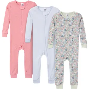 3-Pack Baby & Toddler Girls' Snug Fit Footless Pajamas
