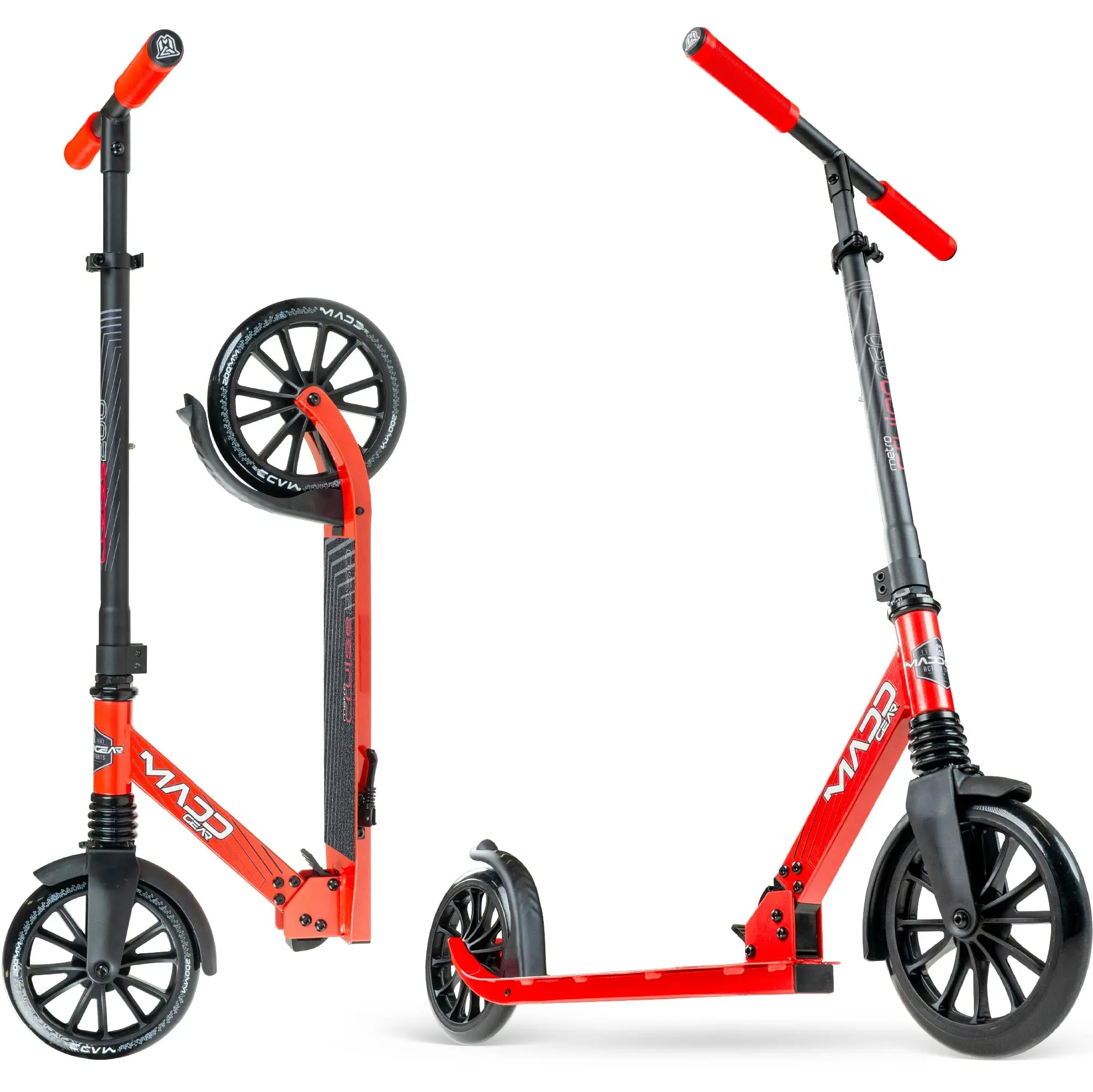Madd Gear Metro City 250 Folding Scooter - Red / Black
