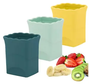 3-PCS Cup Slicer Strawberry Cutter: Fruit Cup Cutter Slicer, Cup Chopper for Strawberries, Egg Banana Slicer Quickly Making Fruit Vegetable Salad Strawberry Cutter Mini Slicer Kitchen Gadget Steel Utensils Stainless Plastic