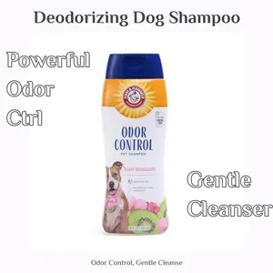 Arm & Hammer Deodorizing Dog Shampoo with Baking Soda for Odor Control, Tearless Moisturizing Formula for Sensitive Skin, Fresh Kiwi Blossom Scent, Safe for Dogs and Puppies, 20 Fl Oz