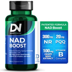 DN NAD+ Boost Dietary Supplement Vitamin B Complex NR 300mg PQQ Grape Seed Extract, Divinity Nutra