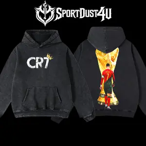 SportDust4U Retro Vintage Limited Edition CR7 World Cup Tribute Unisex T-Shirt & Hoodie 100% Premium Cotton 230gsm Heavyweight Classic Fit Menswear
