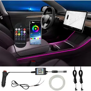 Tesla Model 3-Model Y Interior Car Lights Kit, APP and Remote Control Compatible, Car Light Embellishments, Automotive Ambient Lighting Accessories