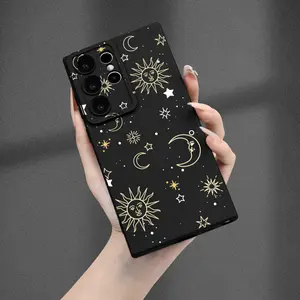 Phone case: Fashionable and Elegant Classic Sun and Moon Pattern Premium Soft Protective Phone Case for  S20FE, S21FE, S23, S23 Ultra, S23 Plus, S23 FE, A52, A54, A53, A14, A25, A34, A05S, A15 - Perfect Holiday/Birthday Gift for Girlfriend, B for iPhone13