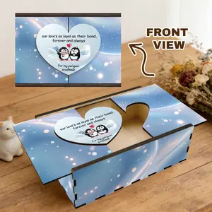1pc Wooden gift box and clothing box. Our love is like their bond, forever and always the same. Suitable as a Christmas/Easter/Valentine's Day/Father's Day/Mother's Day/birthday gift for family/friends/loved ones. Home decoration.