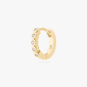 CZ Bezel Huggie