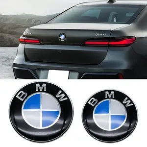 Bmw X3/x5/g20 Car Accessories Set, Blue Logo Kit, 56/68mm Wheel Cap + 72/81mm Front Rear Markers, Steering Wheel Upgrade Parts