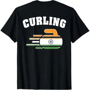 India Curling Team Fans Jersey Indian Curlers Winter Sports T-Shirt