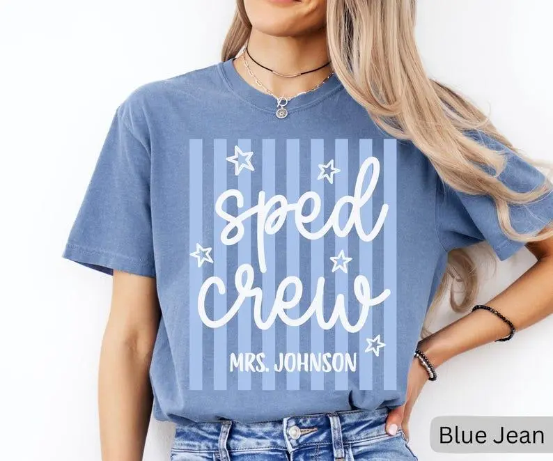 Comfort Colors SPED Teacher Shirt, Special Education Crew Shirts, Custom Special Education Teacher TShirt, Sped Shirt, Special Ed T-Shirts
