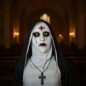 The Nun Movie Mask | Horror Cosplay Prop for Halloween & Haunted House