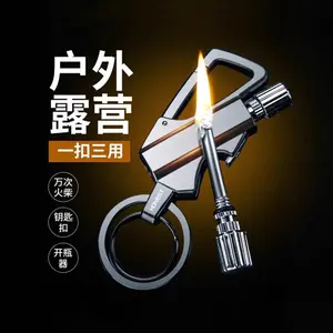 BCK 26.66million Match Kerosene Lighter with Multifunctional Keychain Outdoor Waterproof Portable Match Kerosene Lighter