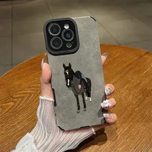 Equestrian Rider Illustration Phone Case for iPhone 17 Pro Max 17 Pro 17 Air 16 Pro Max 16 Pro 16 Plus 15 14 13 12 11 7 8 X XS, Anti-Dirt, Anti-Fall
