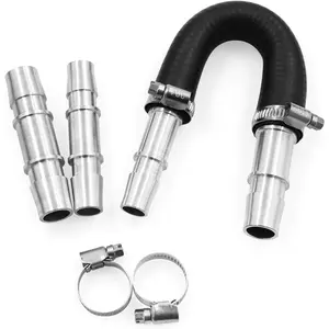 Heater Core Kit 5/8" End and 3/4" End Hose with aluminum fittings Compatible with Most Common Heater Hoses