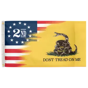 Betsy Ross 2nd Amendment Gadsden 3'X5' Flag 100D Polyester (90cm x 150cm) (G29) RolFlags